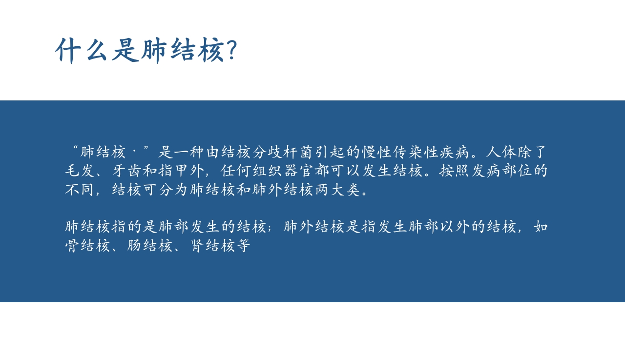 肺结核的知识宣教模板