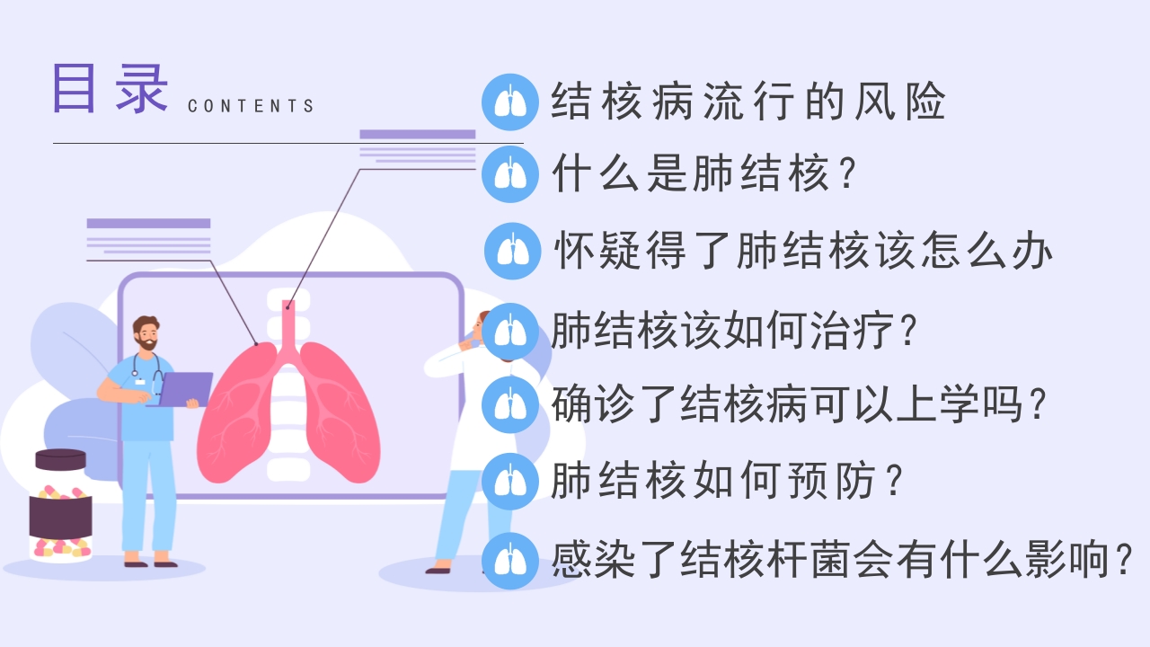 肺结核防治知识主题课件共张
