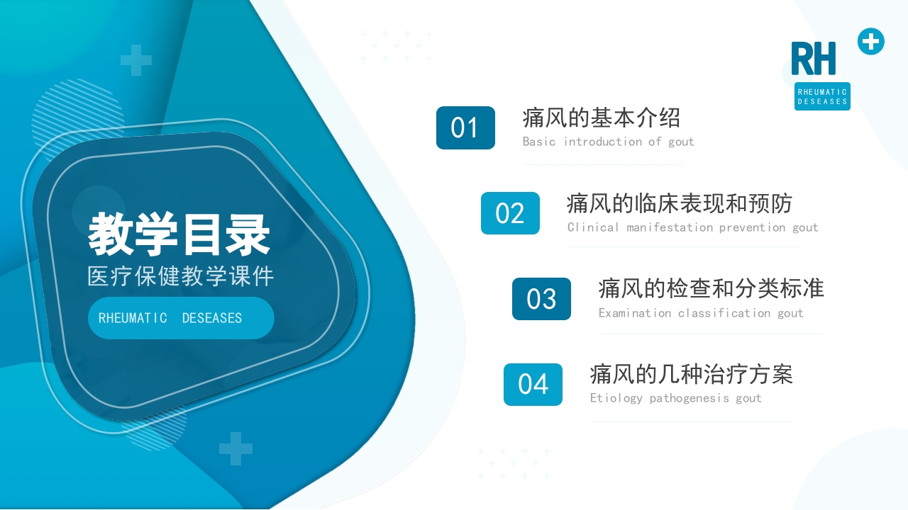 风湿性痛风内科医疗保健医学教程