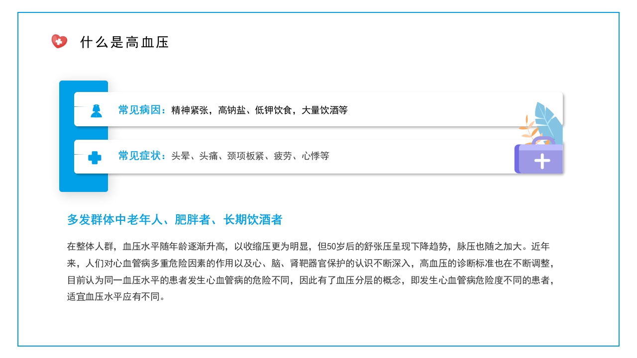 高血压健康医疗知识讲座模板