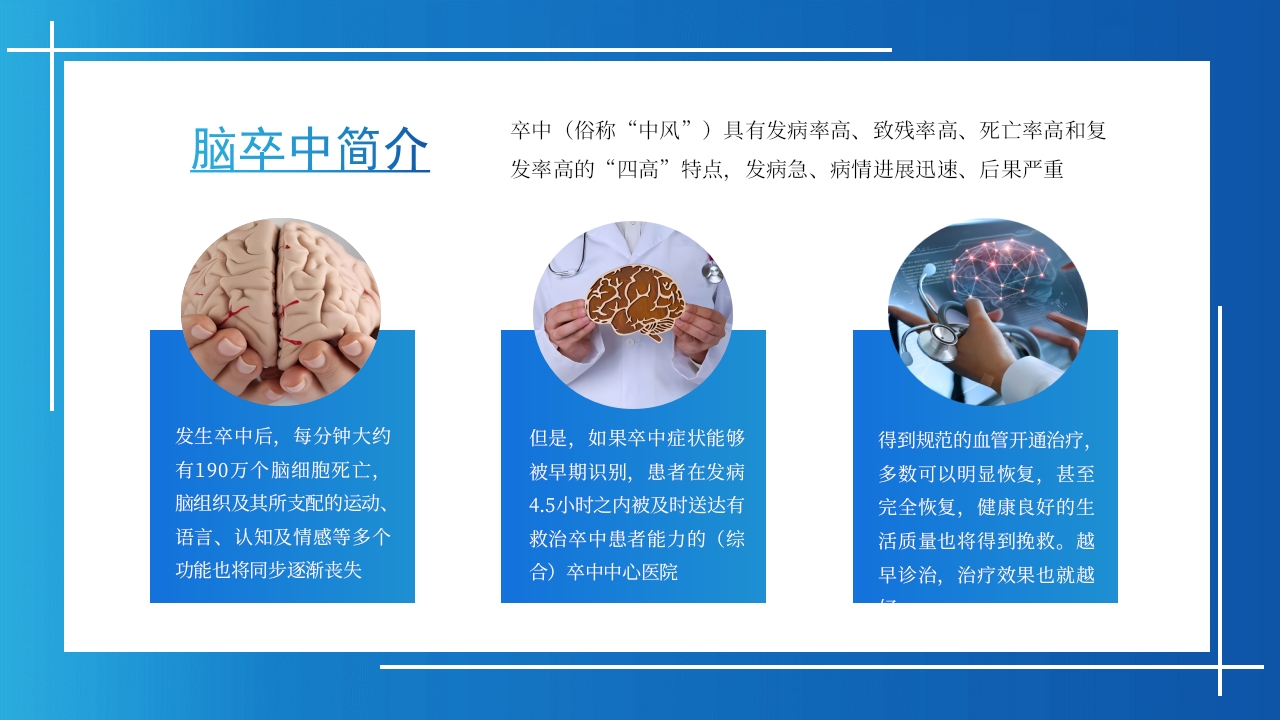 脑卒中康复治疗脑中风医疗报告内容完整动态