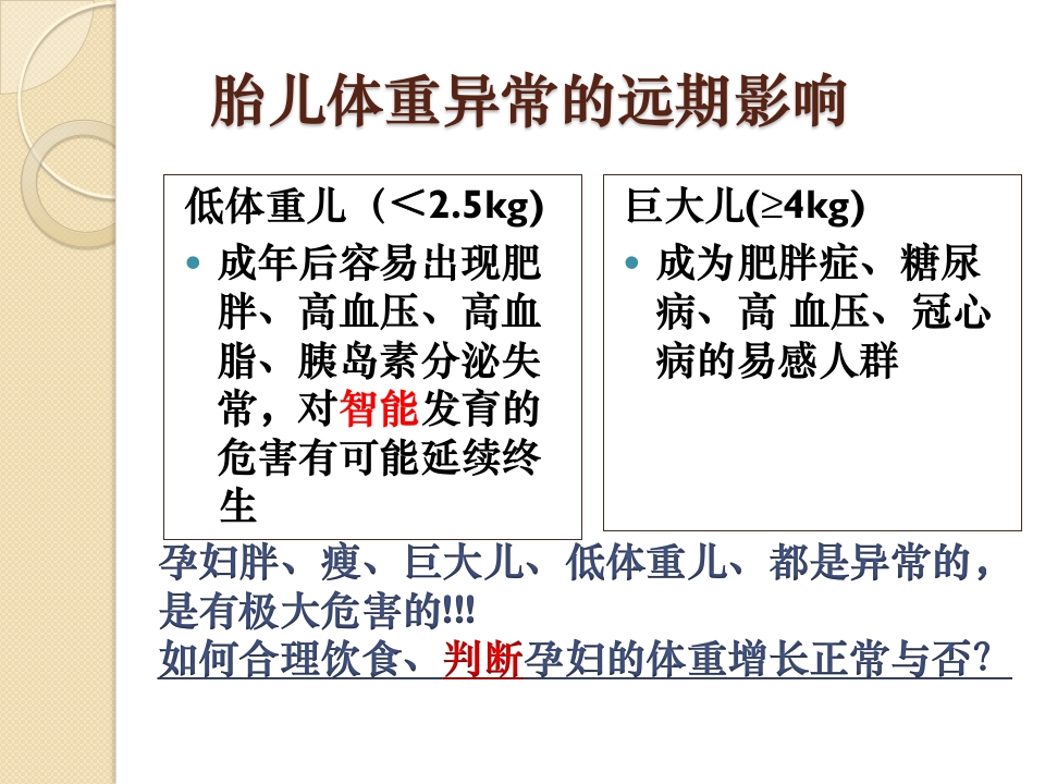 孕期营养与体重科学管理