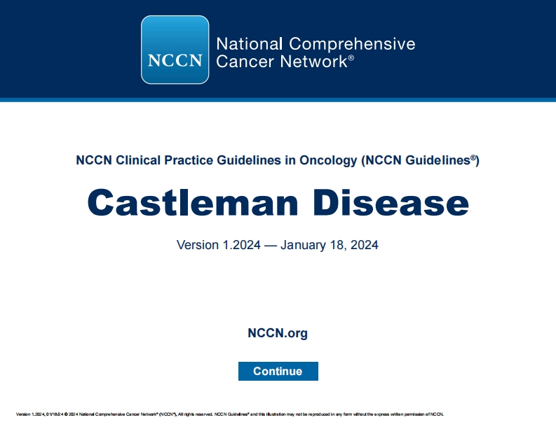 （2024.V1）NCCN临床实践指南：Castleman病