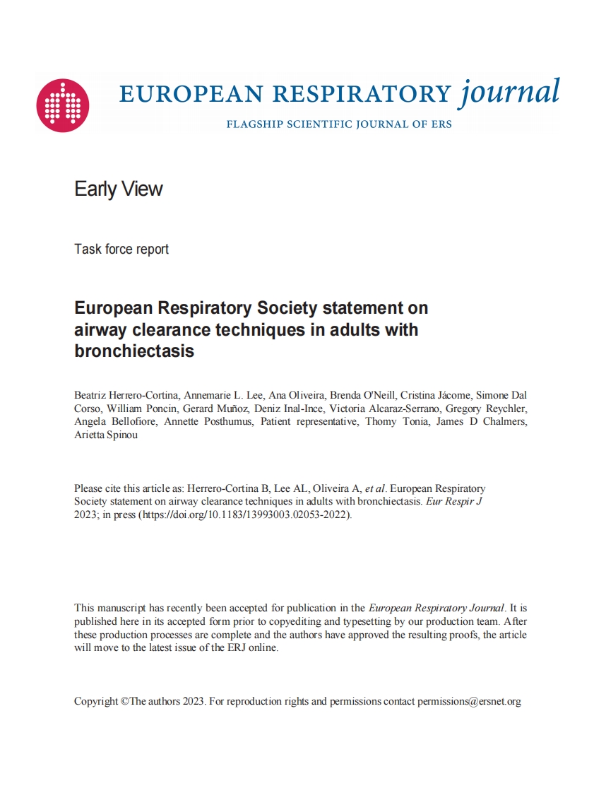 ERS声明：成人支气管扩张的气道廓清技术