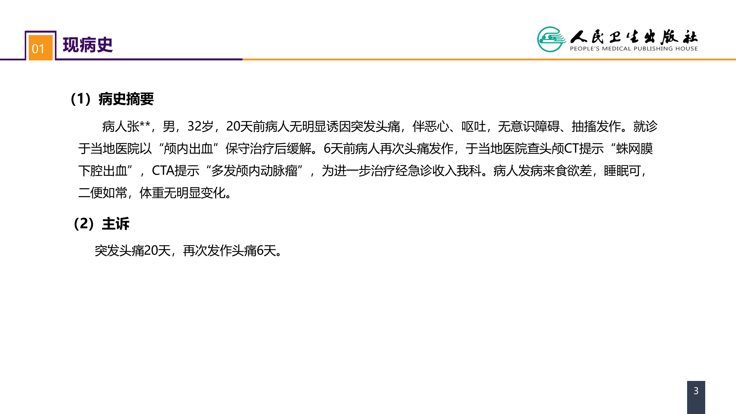 第二十章 案例分析-颅内动脉瘤破裂导致的蛛网膜下腔出血