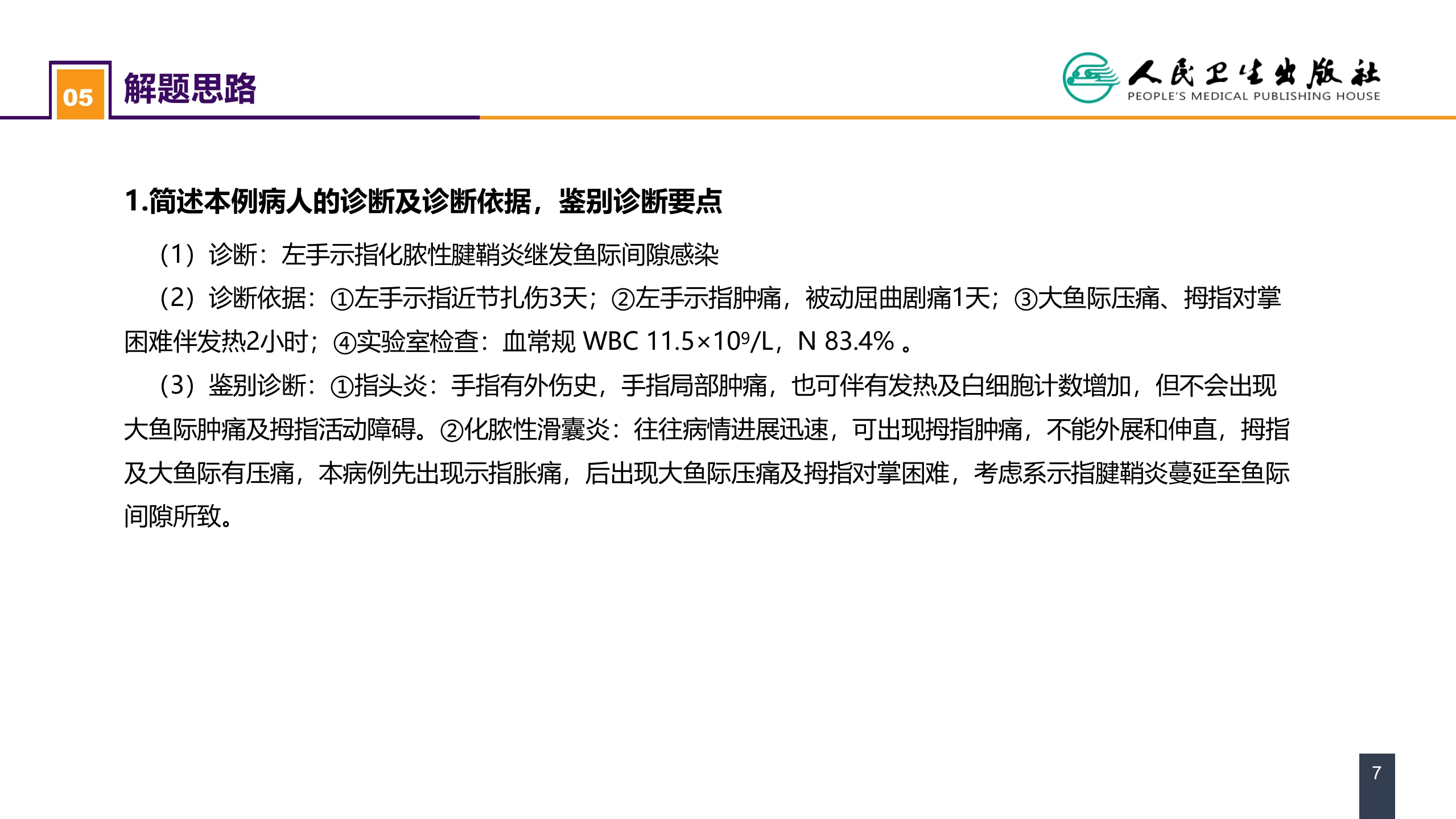 第十一章 案例分析-手部急性化脓性细菌感染