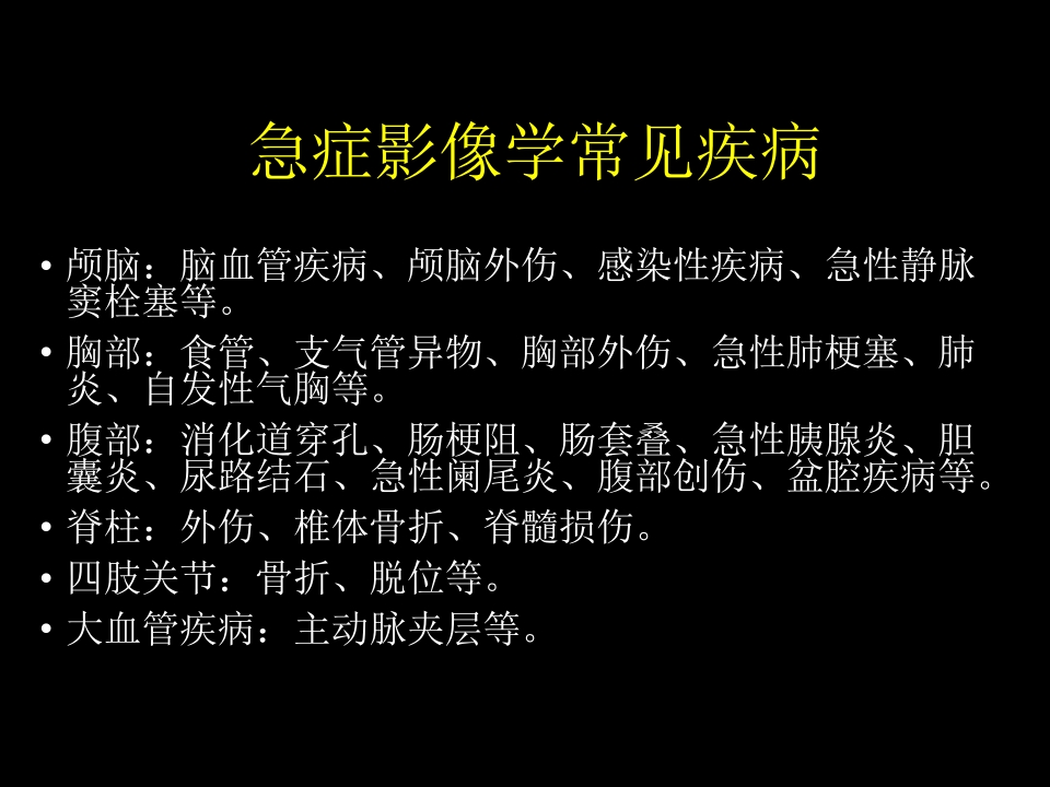 急症影像学诊断