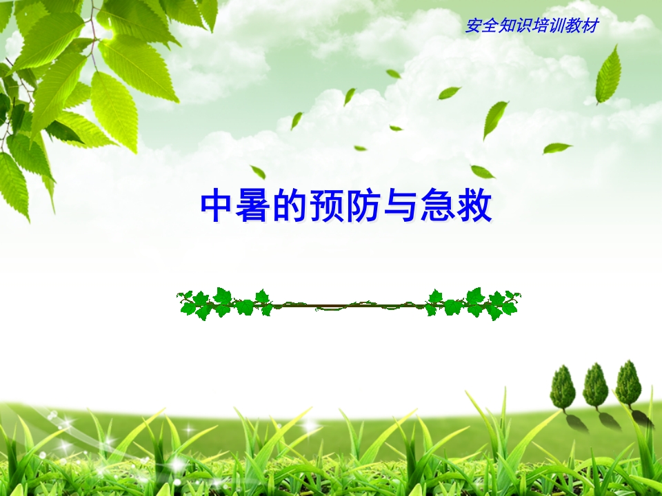 中暑的预防和急救