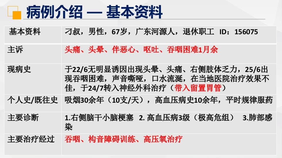 一例脑干梗塞并发真性球麻痹的个案护理