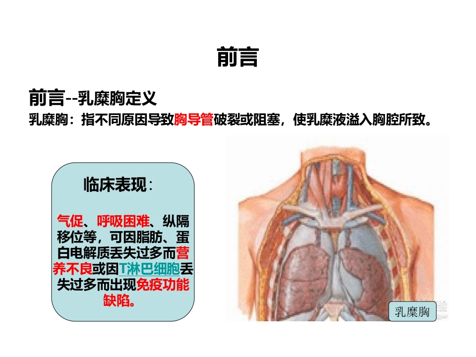 一例乳糜胸患者护理体会