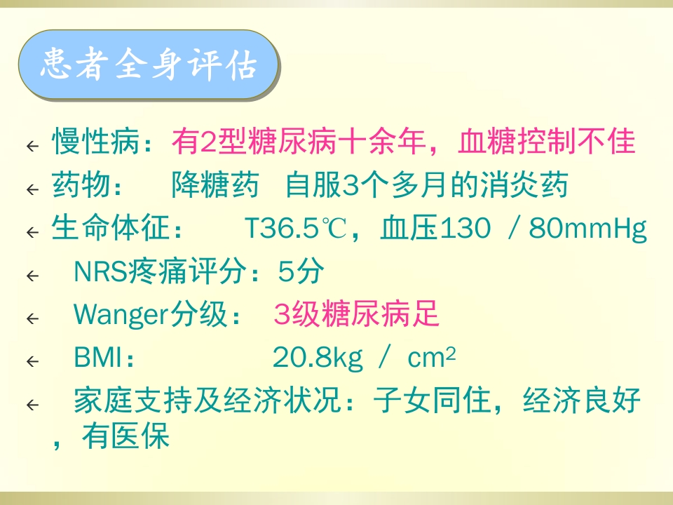 一例糖尿病足感染伴肌腱坏死护理