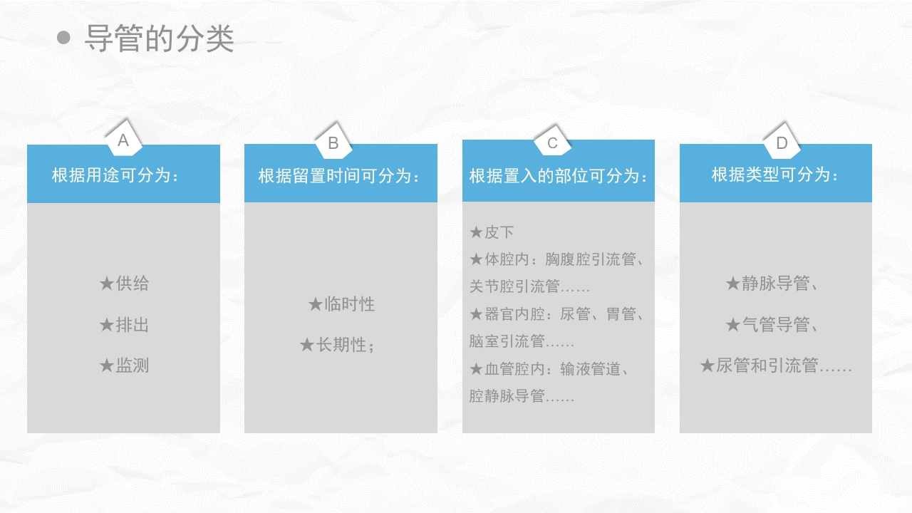 各种常见管道的护理