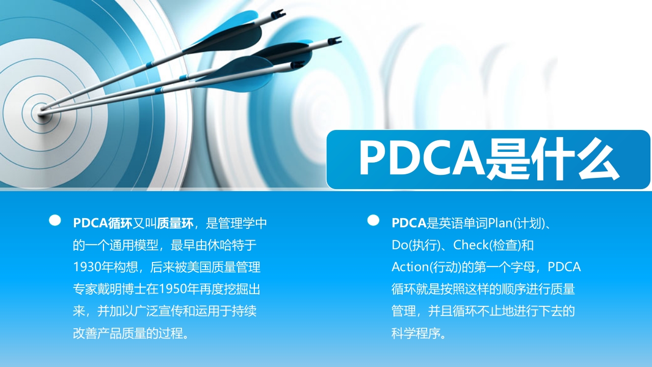 PDCA-循环工作程序及应用阶段总结