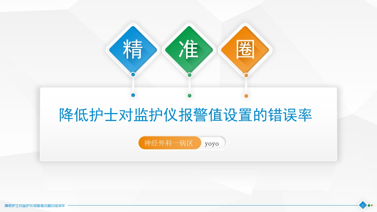 降低护士对监护仪报警值设置的错误率(1)