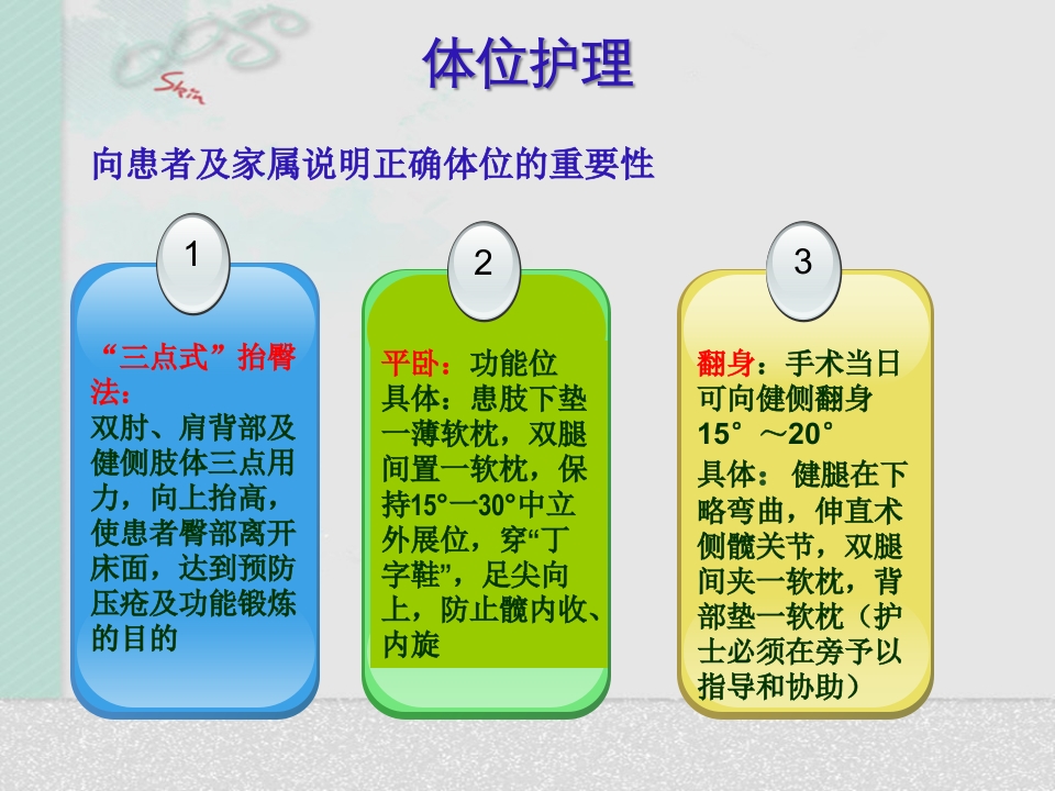 髋关节置换术后护理