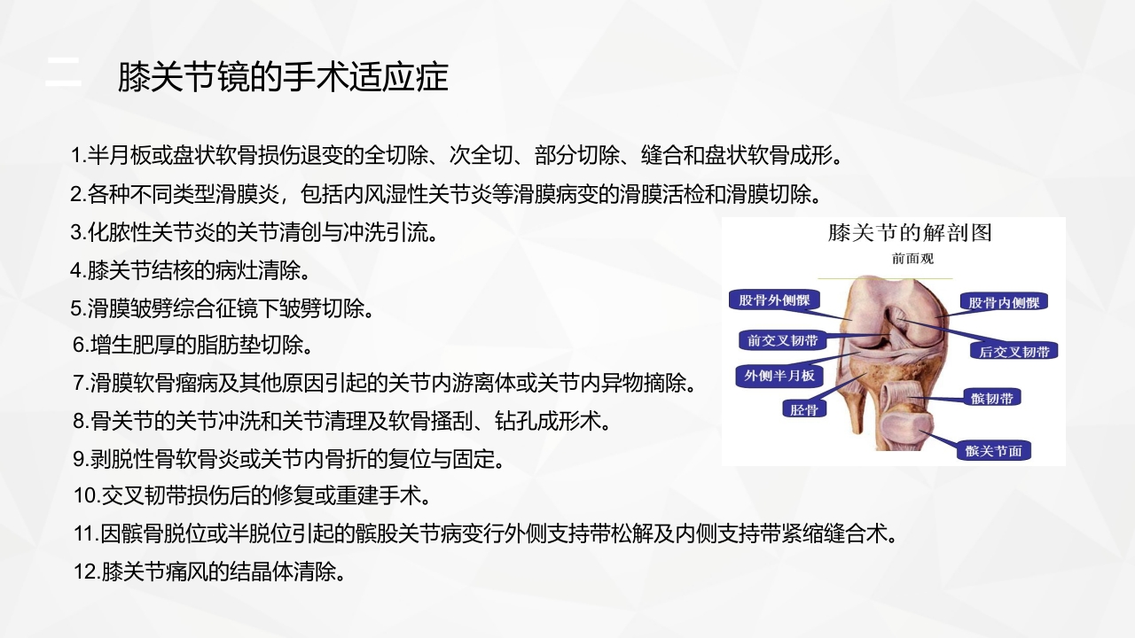 膝关节镜护理业务