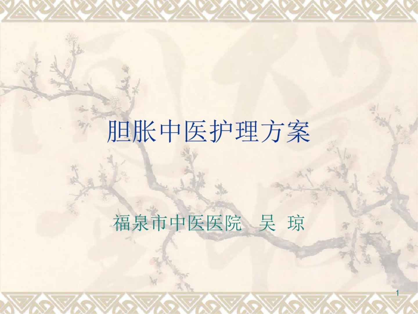 胆胀中医护理方案ppt课件