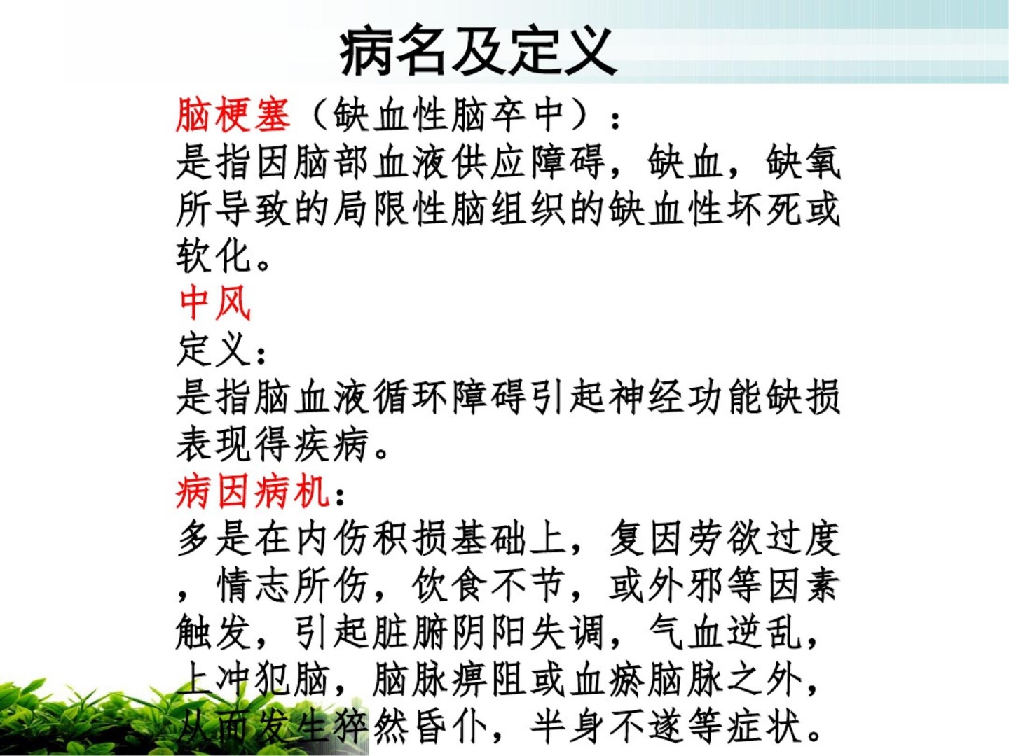 中风中医护理方案