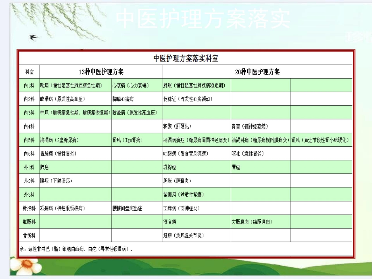 中医护理方案护理效果总结分析报告