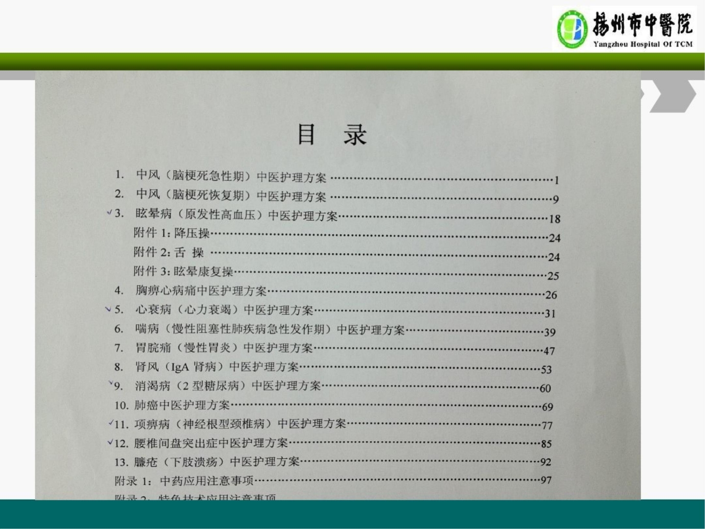 中医护理方案解读