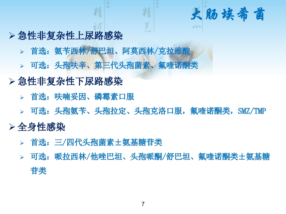 常见G菌及相关抗菌药物