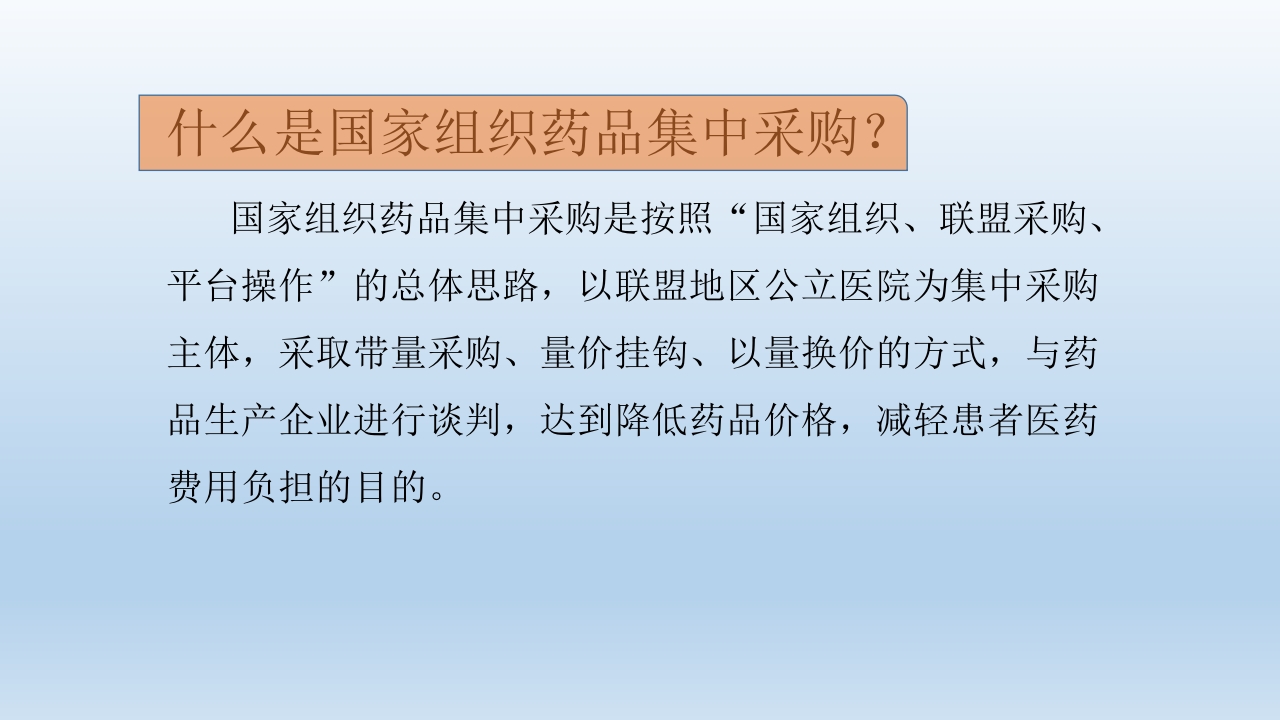 集中带量采购药品