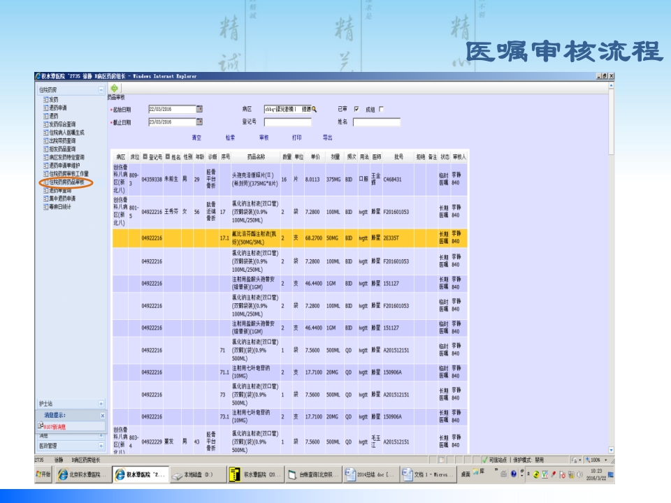 医嘱审核流程及案例分享