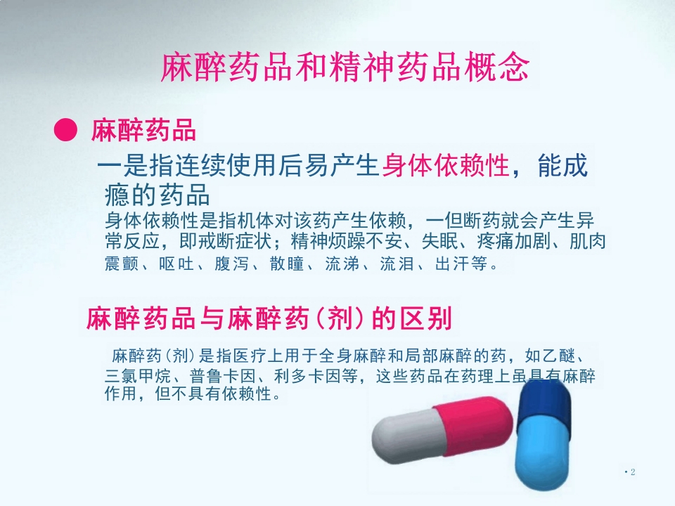 麻醉药品精神药品的管理ppt课件
