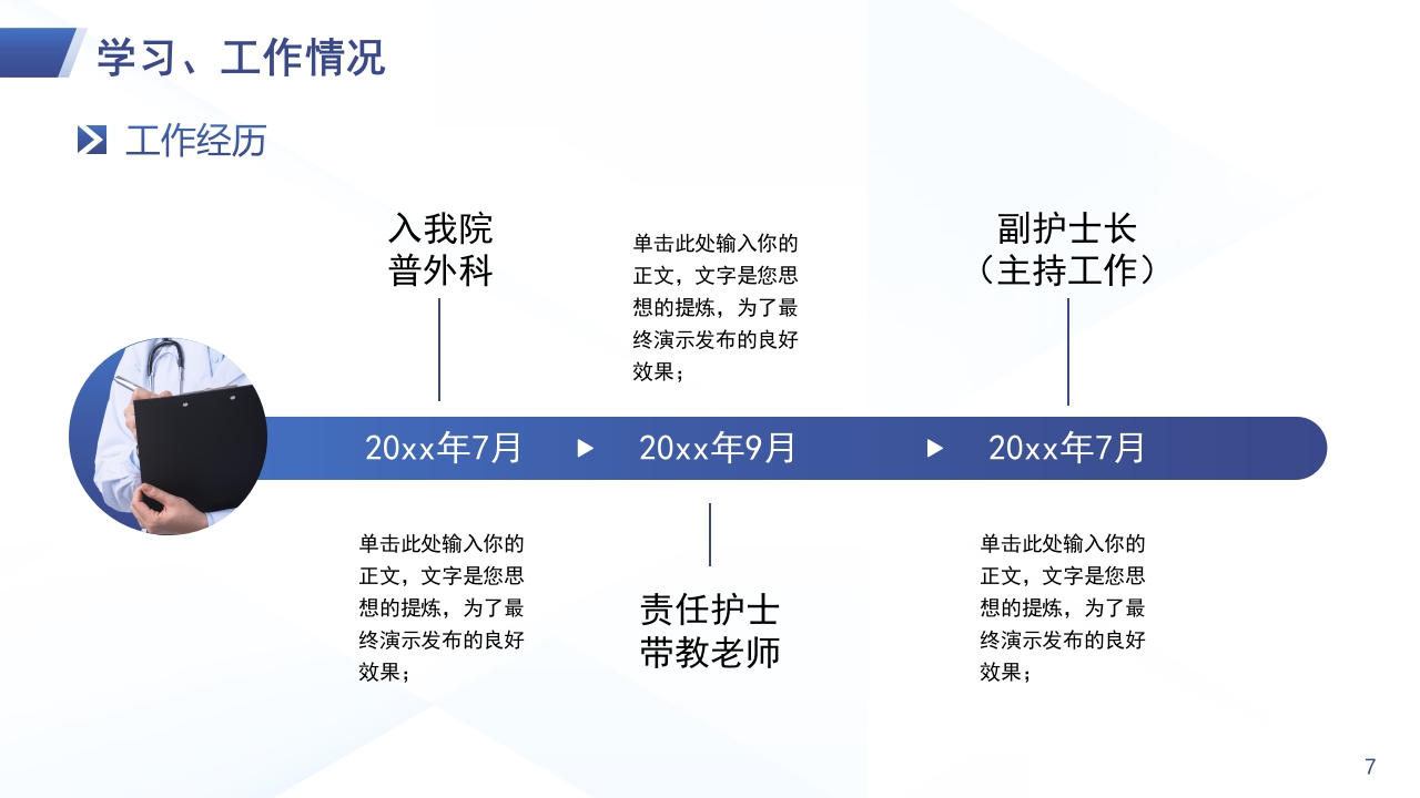 副主任护师职称晋升述职PPT模板