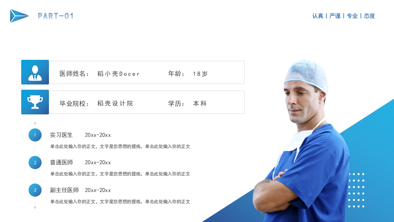 高级职称评审医师资质晋升答辩述职报告PPT