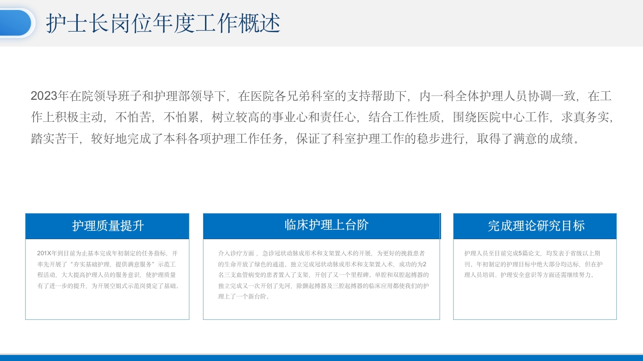 年终护士长护理工作总结汇报(请结合实际修改)