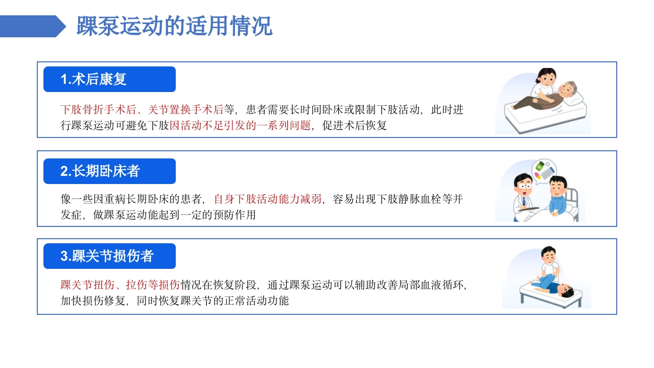 踝泵运动健康宣教