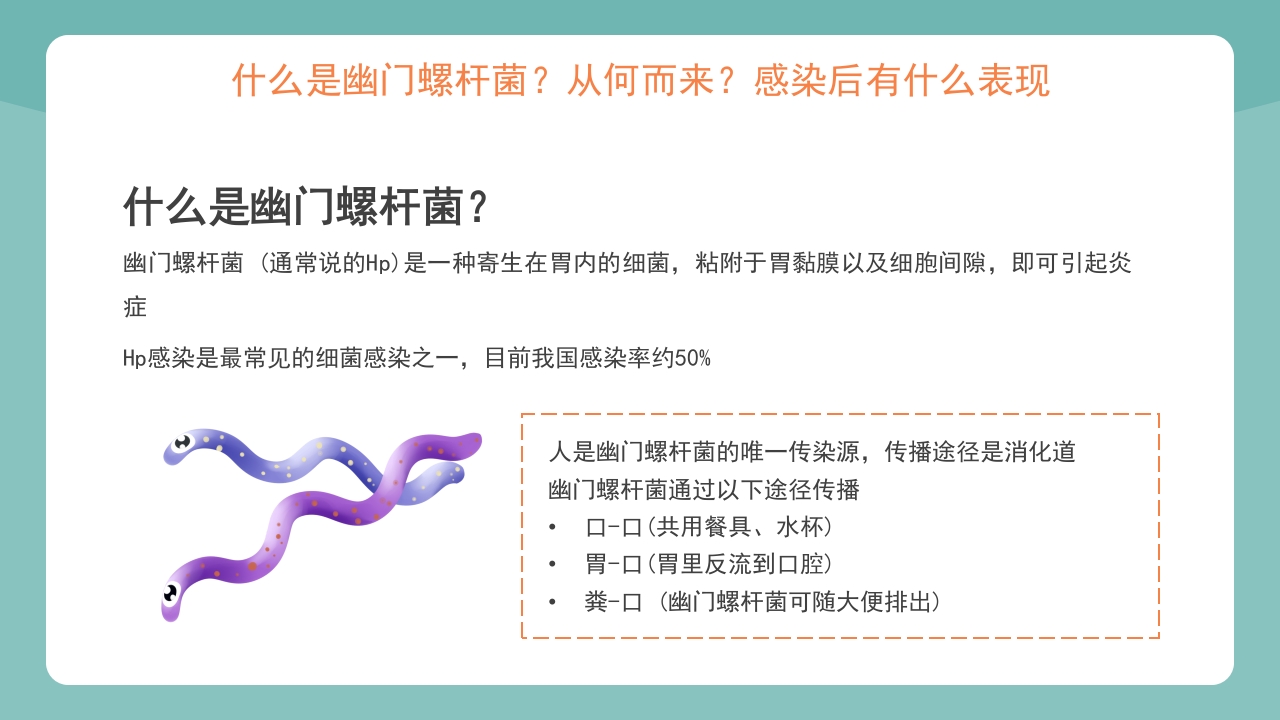 医疗幽门螺杆菌健康宣教